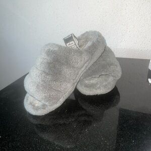 Grey Ugg slides